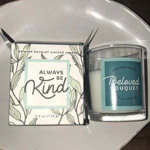 NWT Scented Candle with Be Kind Message